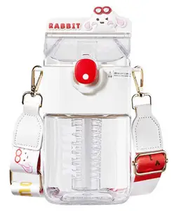 Sanjary Cute Animals Square Water Bottle - 950ml