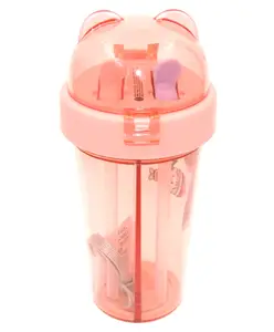 Sanjary 2 Different Drinks Stylish Water Bottle with Sipper - 420 ml