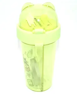 Sanjary 2 Different Drinks Stylish Water Bottle with Sipper - 420 ml