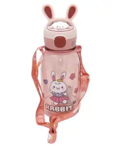 SANJARY Cartoon Animal Design Sipper Bottle with Straw and Adjustable Strap for Kids Pack of 1 -760 ml
