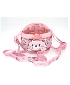 SANJARY Water Bottle with Straw Blue 420 ml Pack of 1 (pink)