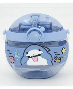 SANJARY Water Bottle with Straw Blue 420 ml Pack of 1