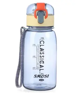 Fab N Funky Classic Water Bottle with Push Button Cap Grey - 400 ml