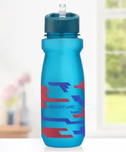Fab N Funky Water Bottle with Pop Up Spout Blue - 600 ml