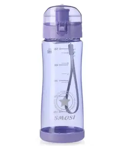 Fab N Funky Water Bottle with Flip Open Cap Purple - 520 ml