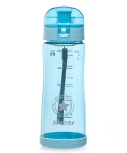 Fab N Funky Water Bottle with Flip Open Cap Blue - 520 ml