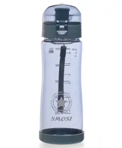 Fab N Funky Water Bottle with Flip Open Cap Grey - 520 ml