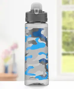 Fab N Funky Camouflage Print Water Bottle Grey - 700 ml