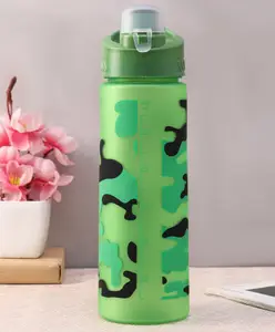 Fab N Funky Water Bottle Green Camouflage print - 700 ml