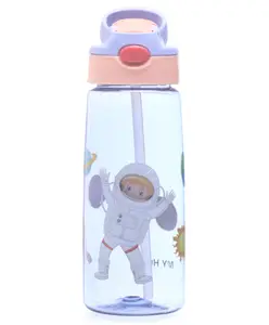 Fab N Funky Space Print Print Water Bottle Blue - 650 ml