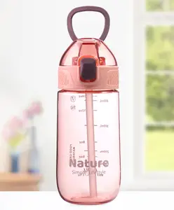 Fab N Funky Nature Plastic Sipper Water Bottle Orange - 510 ml
