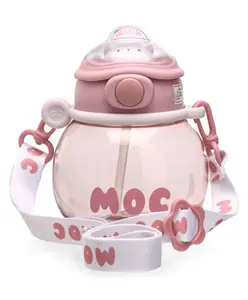 Fab N Funky Bear Sipper Water Bottle Pink - 550 ml