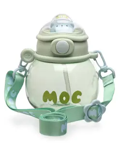 Fab N Funky Bear Sipper Water Bottle Green - 550 ml