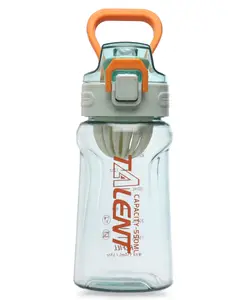 Fab N Funky Talent Water Bottle with Push Button Cap Blue - 550 ml