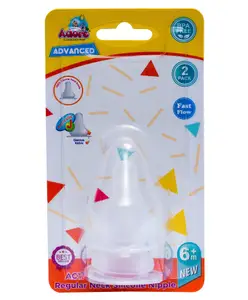 Adore Advanced ACT Anti Colic Teat- Pack of 2- Fast Flow with Genius Valve