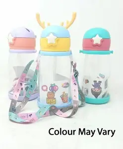 Mihar Essentials Straw Sipper Blue - 600 ml (Color May Cary)