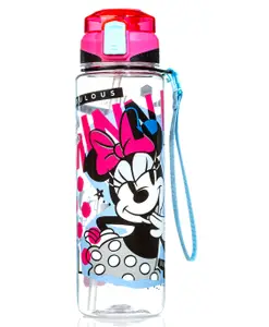 Disney by Gluman Disney Minnie Bottella Spout Water Bottle Tritan Copolyester 100% Food Grade Dishwasher Safe Freezer Safe - 1000 ml