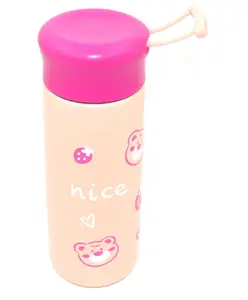 Sanjary Mix Printed Double Walled Insulated Stainless Steel Water Bottle - 350 ml Pack of 1 (colour may vary)