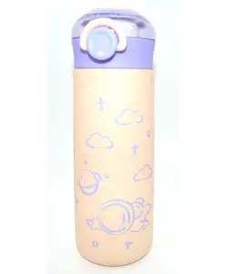 Sanjary Space Theme Stainless Steel Vacuum Insulated Water Bottle - 350 ml colour may vary