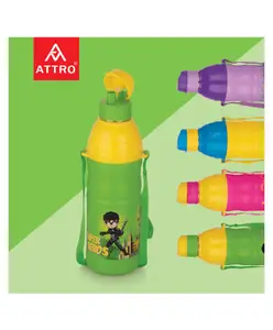 Attro Sky Kool Sip 600 Inner Stainless Steel Insulated Water Bottle with Belt Green - 490 ml