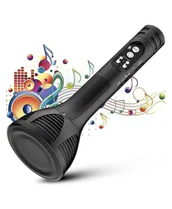 Oskart Handheld Wireless Singing Mike Multi-Function Bluetooth Karaoke Mic with Microphone Speaker for All Smart Phones (Assorted colour and Print)