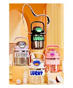 SCHOOLISH Lucky Water Bottle with Sipper & Handle - 1100 ml COLOR MAY VARY