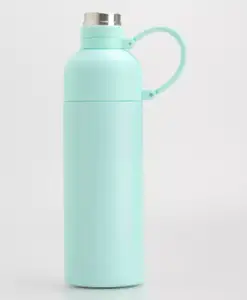 House of Quirk Eco-Friendly Stainless Steel Reusable Double Wall Vacuum Insulated Thermos Flask Water Bottle Light Blue - 500 ml