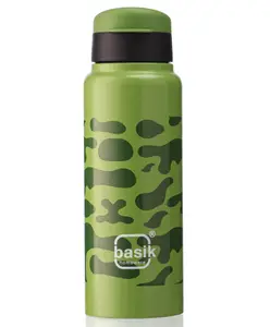 Zoe Stainless Steel Single Wall Camouflage Print Water Bottle Green - 740 ml