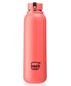 Fab N Funky Stainless Steel Insulated Sublime Water Bottle Pink - 650 ml
