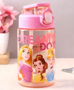 Disney Princess BPA Free Sipper Water Bottle Pink - 400 ml