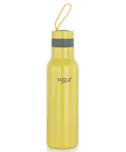 Sizzle Modern Stainless Steel Lightweight Leakproof Water Bottle Yellow - 1000 ml