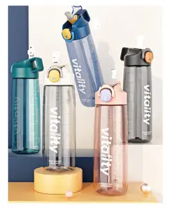 AKN TOYS Tritan Vitality Design Water Bottle, BPA-Free for Kids & Adults 760 ML Color May Vary