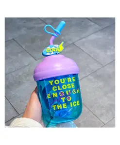 Sanjary Water Bottle with Anti Leak - 600ml ( Color & Design May Vary)