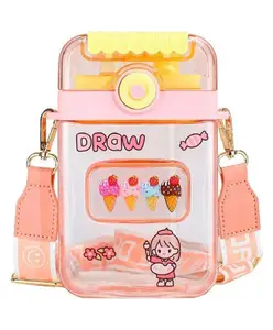 Sanjary Water Bottle with Anti Leak - 800ml (Color & Design May Vary)