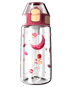 Sanjary 500ml Water Bottle for Kids Cute Design Water Bottle with Anti Leak color & design may vary
