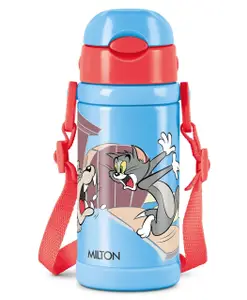 Milton Charmy 450 Tom & Jerry Thermosteel Vacuum Insulated Hot & Cold Kids Water Bottle Blue - 400 ml
