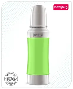 Babyhug Steel Feeding Bottle with Sleeve - 240 ml