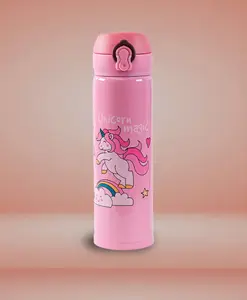 Yellow Bee Hot & Cold Unicorn Thermos Flask Pink - 500 ml