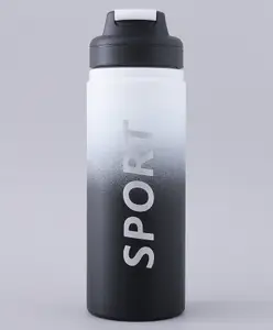 Fab N Funky Insulated Steel Sports Bottle Black and White - 500 ml