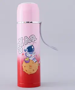 Fab N Funky Steel Flasks with Astronaut Print Pink- 500 ml