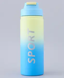 Fab N Funky Insulated Steel Sports Bottle Blue and Yellow 500 ml