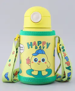 Fab N Funky Sipper Bottle with a Cover Yellow - 500 ml