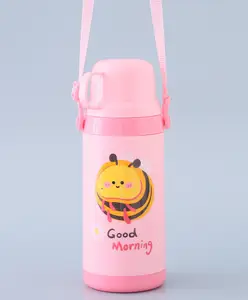 Fab N Funky Flask with Strap Pink - 400 ml (Print May Vary)