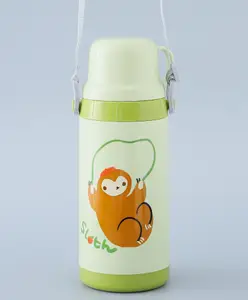 Fab N Funky Flask with Strap Green - 400 ml (Print may Vary)