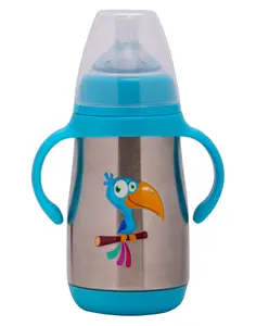 Adore Gypsy 3 Stage Insulated Double Wall Stainless Steel Feeding Bottle With Gravity Ball-280 ml