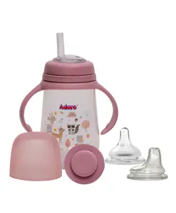 Adore Pro Magnum Opus! 4 Stage Baby Feeding Bottle set with Anti-Colic Silicone Teat & Handle- 250ml