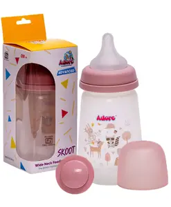 Adore Skoot 2 Stage Wide Neck Anti Colic Feeding Bottle- 250ml