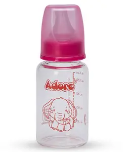 Adore Glaze Junior 2 Stage Glass Feeding Bottle with Anti-Colic Teat - 125ml