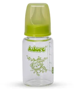 Adore Glaze Junior 2 Stage Glass Feeding Bottle with Anti-Colic Teat - 125ml