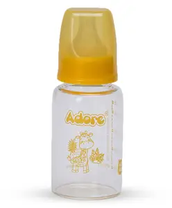 Adore Glaze Junior 2 Stage Glass Feeding Bottle with Anti-Colic Teat - 125ml